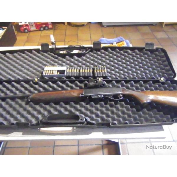 Vends carabine Remington 7400 avec point rouge, mallette et munitions