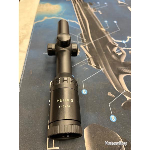 Kahles Helia 5, 1-5x24 � rail ret 4dot + montage embase weaver 21mm( picatinny)