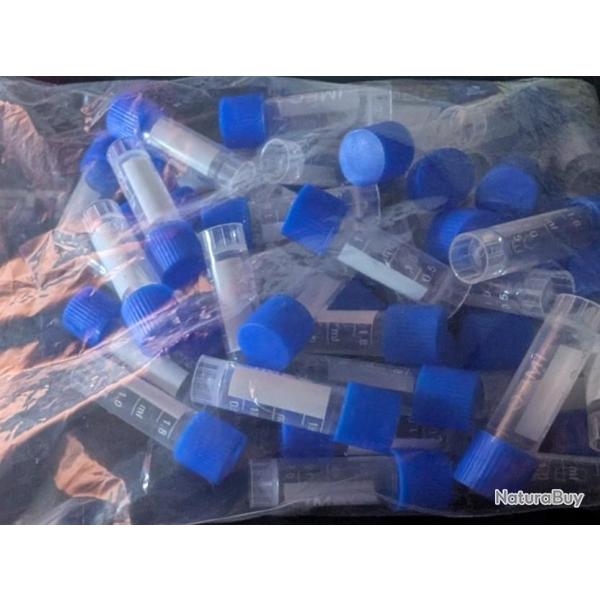 25 TUBES DOSETTES ETANCHES 2ML ACCESSOIRE INDISPENSABLE CHARGEMENT POUDRE NOIRE