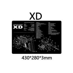 Tapis Nettoyage XD SPRINGFIELD Vue Eclat&eacute;e Arme Pistolet Revolver LIVRAISON OFFERTE