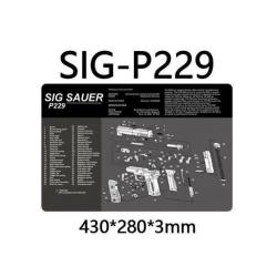 Tapis Nettoyage SIG P229 Vue Eclat&eacute;e Arme Pistolet Revolver LIVRAISON OFFERTE