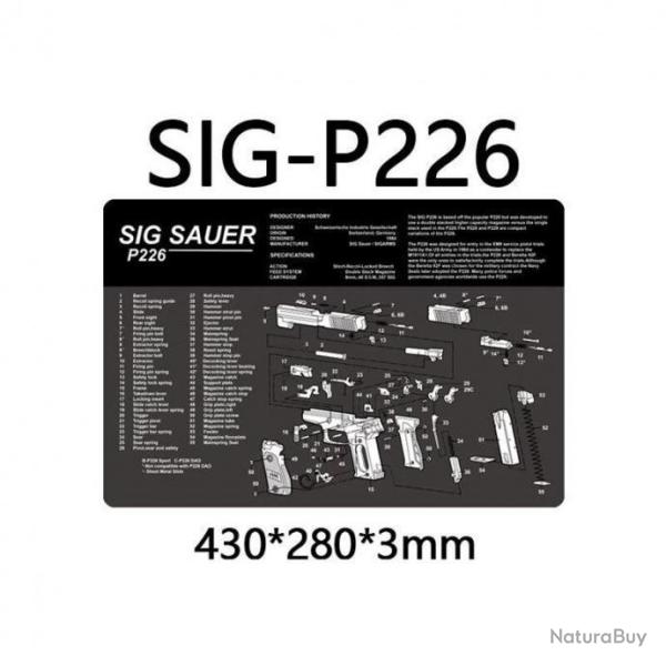 Tapis Nettoyage SIG P226 Vue Eclat�e Arme Pistolet Revolver LIVRAISON GRATUITE