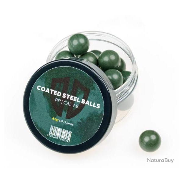 Billes Acier avec rev�tement polymere 8.5 g Vert - Cal 68 - Pot 20 - HD24
