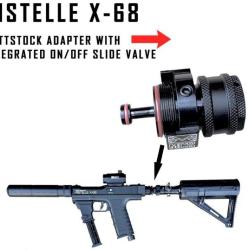 Adaptateur Air Comprim&eacute; MaxPower Avec Purge OnOff pour PISTELLE X-68 - MCS