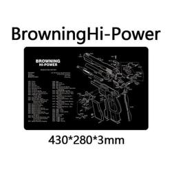 Tapis Nettoyage Browning Hi-Power Vue Eclat&eacute;e Arme Pistolet Revolver LIVRAISON OFFERTE