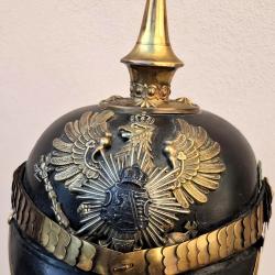 Rarissime casque &agrave; pointe d'officier de r&eacute;serve du Duch&eacute; de Anhalt (I.R.93)