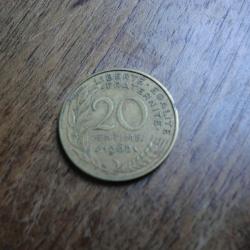 monnaie  20  centimes marianne 1968