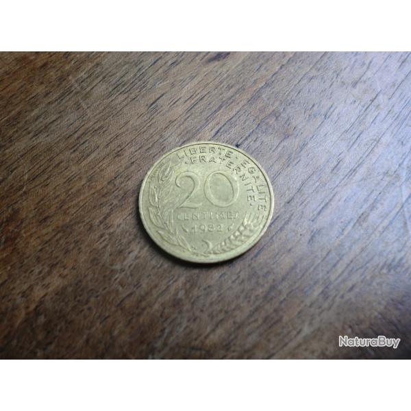 monnaie  20  centimes marianne 1982