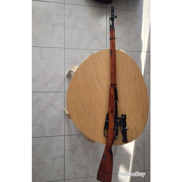 Mosin Nagant sniper Russe,bo�tier octogonale,�tat proche du neuf avec baillonette et frein de bouche