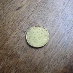 monnaie  5  centimes marianne 1966