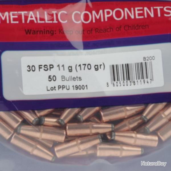 Ogives PPU Cal. 30-30 170grs FSP - sachet de 50 unit�s