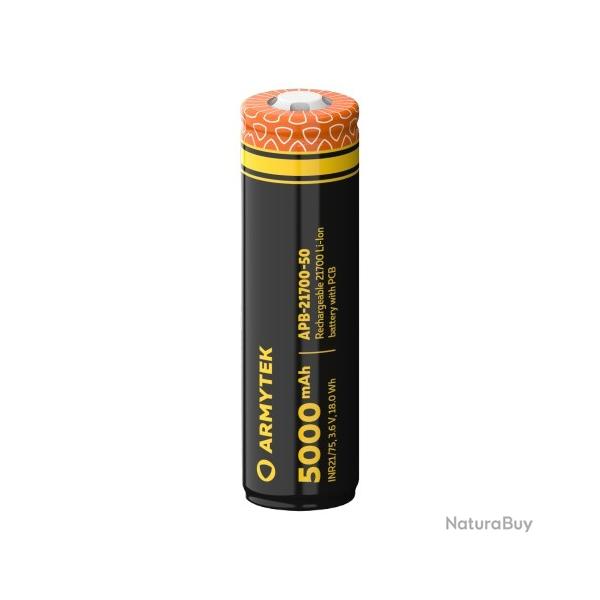 Batterie ARMYTEK 21700 - 5000mAh 3.6V prot�g�e - APB-21700-50