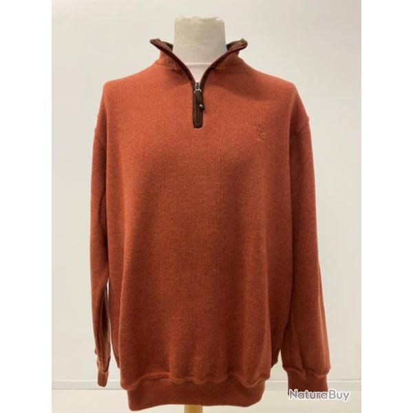 Sweat col zipp� brique - LOVERGREEN