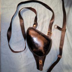 &eacute;tui jambon 1873 nominatif cuir noir bretelle et sa ceinture sp&eacute;ciale modifi&eacute;e terrain off ww1 1914