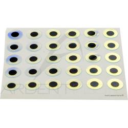 Yeux plats adh&eacute;sifs super pearl 6.5mm