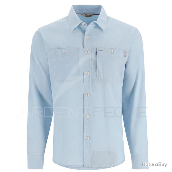 Chemise SIMMS Cutbank Chambray Shirt Sky Chambray 3XL