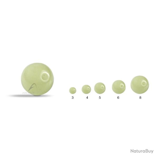 Perle plastique phospho rondes � 3mm