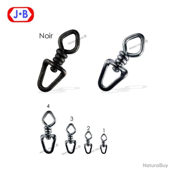 Emerillon JB seul n�4 (17mm) noirs