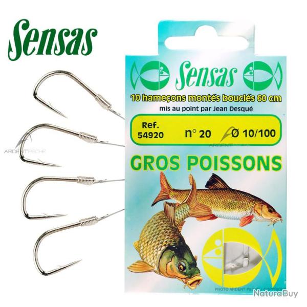 Hame�on coup SENSAS Mont�s Gros poissons H12 � 0.16mm