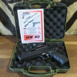 Pistolet &agrave; air comprim&eacute; WEIHRAUCH HW40 PCA cal.4.5mm + point rouge