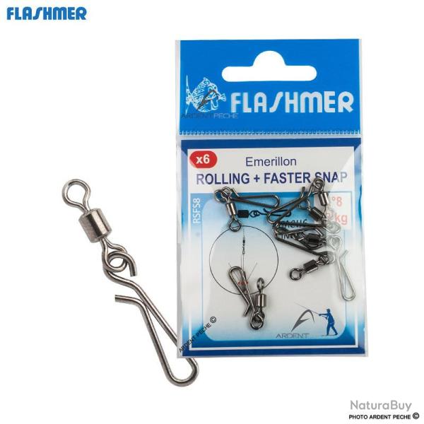 Emerillon rolling a agrafe FLASHMER Faster snap n�20