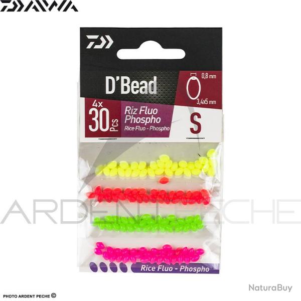 Perles DAIWA Combo perles riz fluo - phospho S
