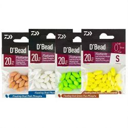 Perles DAIWA Flottantes ovales phospho S Jaune fluo