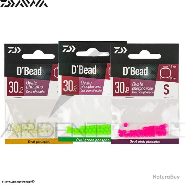 Perles DAIWA Ovales phospho S Rose phospho