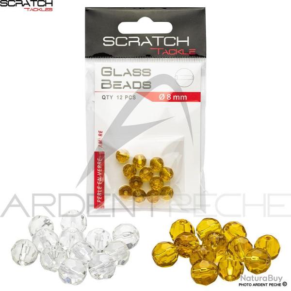 Perles en verre SCRATCH TACKLE Glass bead Rouge � 6mm