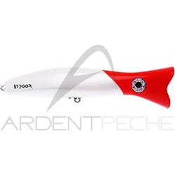 Poisson nageur HALCO Roosta popper 80 H53 White redhea