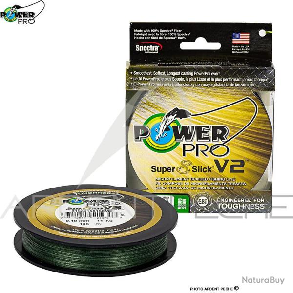 Tresse POWER PRO Super 8 slick V2 Moss green 135m � 0.28mm