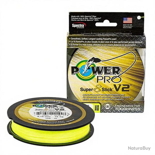 Tresse POWER PRO Super 8 slick V2 Moon shine 135m � 0.23mm