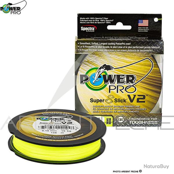Tresse POWER PRO Super 8 slick V2 Moon shine 135m � 0.28mm