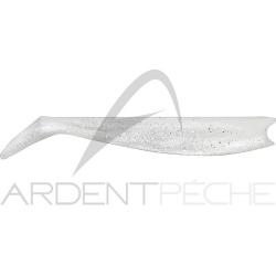 Leurre souple ULTIMATE FISHING Twinshad 130 x1 Pearl white silver glitter