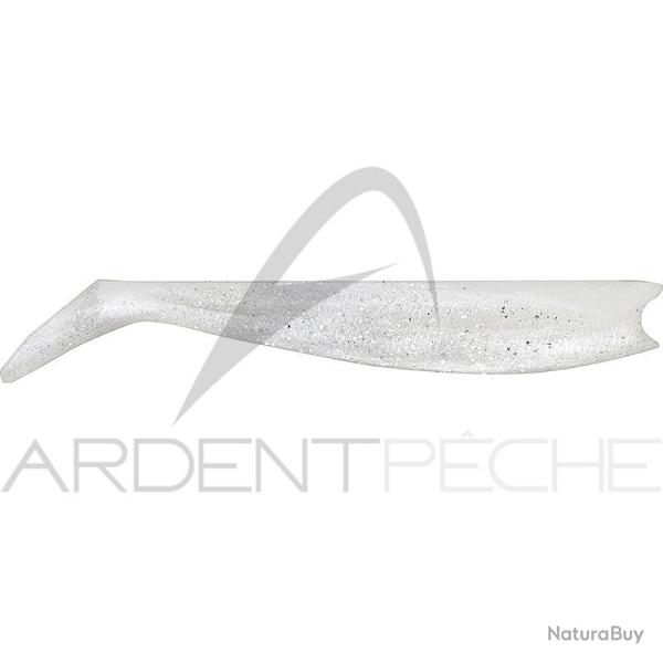 Leurre souple ULTIMATE FISHING Twinshad 130 x1 Pearl white silver glitter