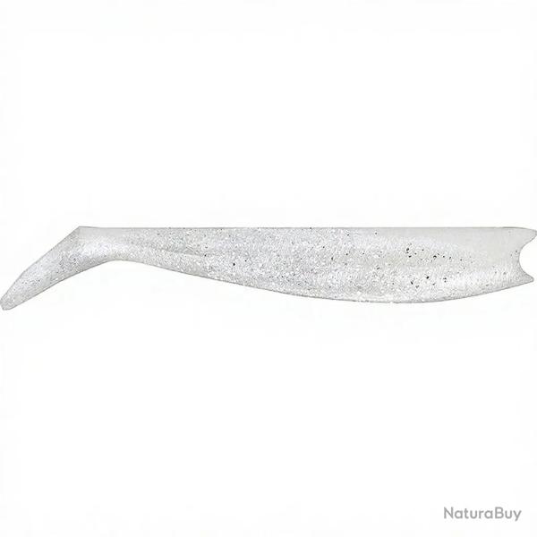 Leurre souple ULTIMATE FISHING Twinshad 130 x1 Pearl white silver glitter