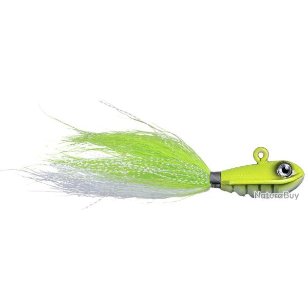 Bucktail jig OCEAN BORN Bouncing bucktail 84g Chartreuse pearl