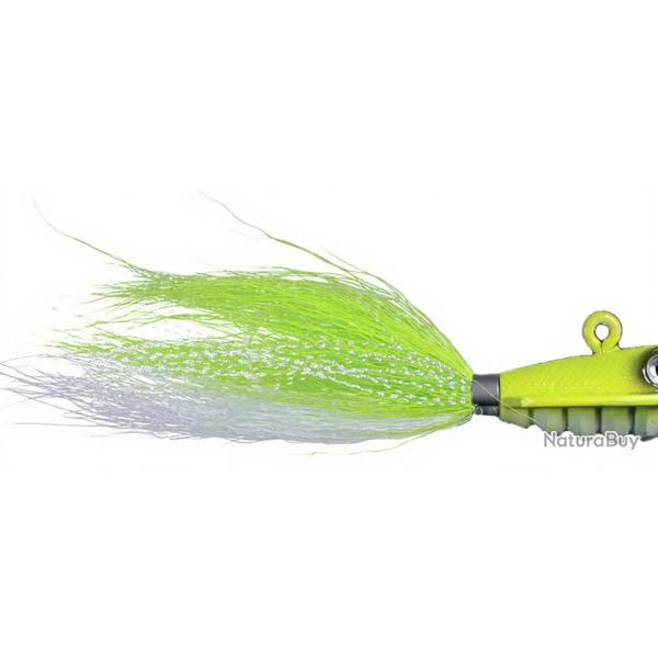 Bucktail jig OCEAN BORN Bouncing bucktail 84g Chartreuse pearl