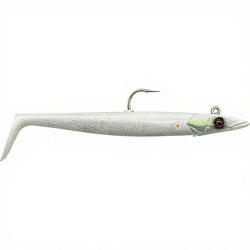 Leurre souple SAVAGE GEAR Sandeel V2 15.5cm White pearl silver