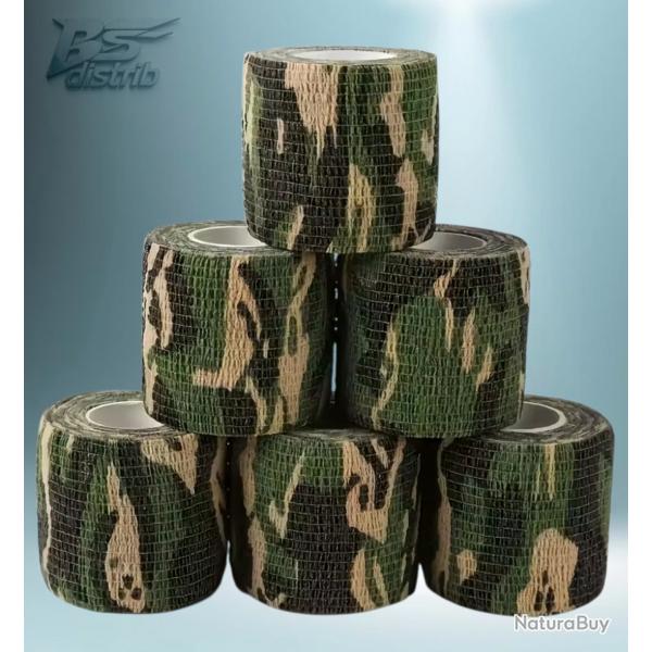 6 rouleaux de ruban auto-adh�sif camouflage....Enchere 1 Euro