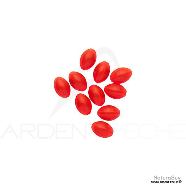 Perles ovales plastique fluo W 7 x 10mm