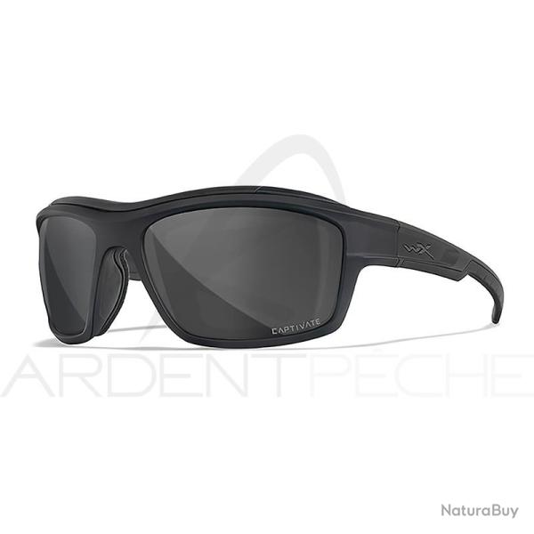 Lunettes polarisantes WILEY X Ozone captivate Smoke grey Matte black frame