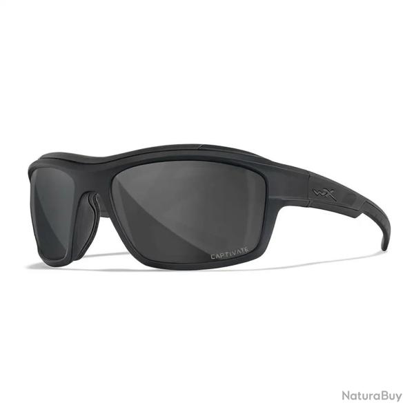 Lunettes polarisantes WILEY X Ozone captivate Smoke grey Matte black frame