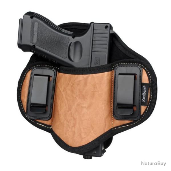 Etui Holster Dissimul� Universel Cuir Pistolet Revolver Arme de Poing LIVRAISON GRATUITE