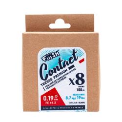 Tresse FIIISH Contact Blanche PE1 150m