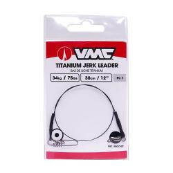 Bas de ligne VMC Titanium leader Jerk / 1x1 / 75lb / 30cm