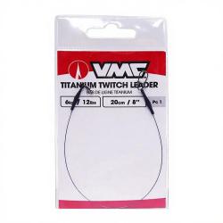Bas de ligne VMC Titanium leader Twitch / 1x1 / 12lb / 20cm
