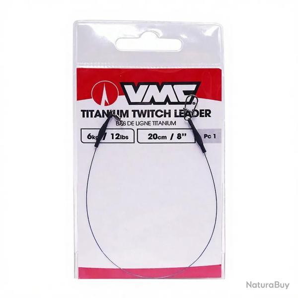 Bas de ligne VMC Titanium leader Twitch / 1x1 / 12lb / 20cm