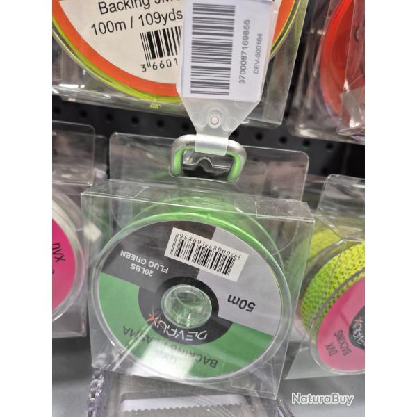 BACKING - DEVAUX - fluo green - 50M - 20LBS