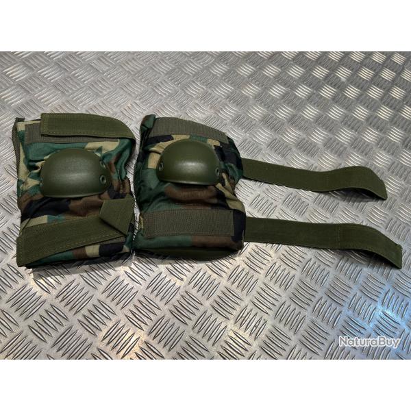 Kit coudieres de protection en neoprene camo woodland 101 inc neuf